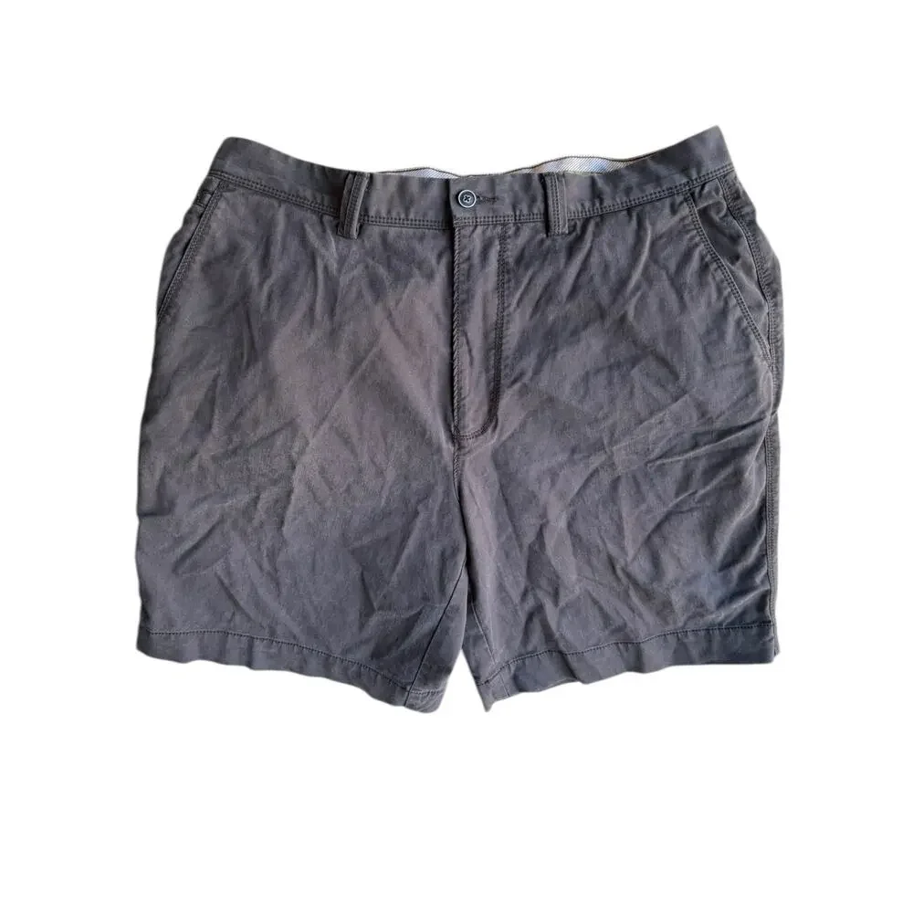 Tommy Bahama Men’s Brown Chino Shorts Size 35 Classic Casual Flat Front